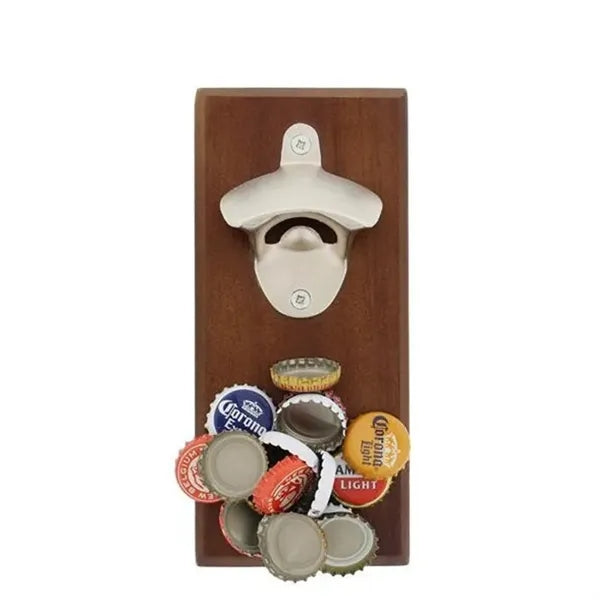 Wooden Wall Mounted Bottle Opener
