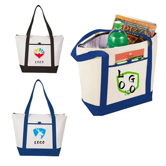 Cotton Canvas Boat Tote Shopping Bag