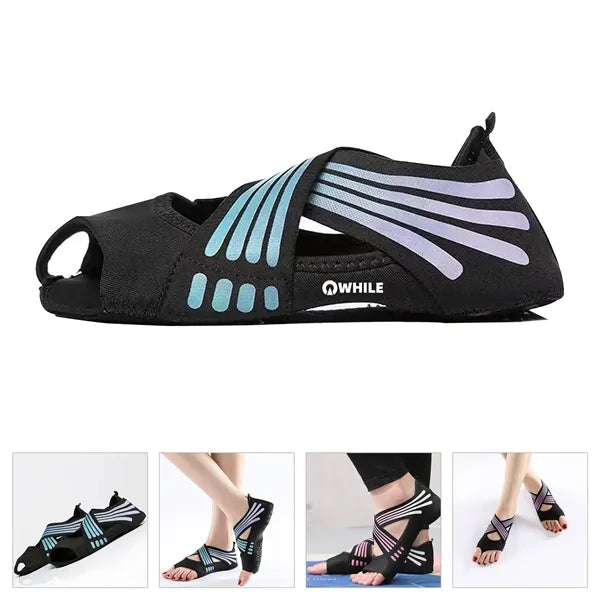 Non Slip Toeless Yoga Socks With Grip