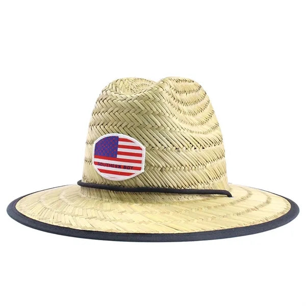 Straw Hat w/ Custom Patch