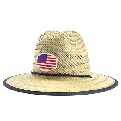 Straw Hat w/ Custom Patch