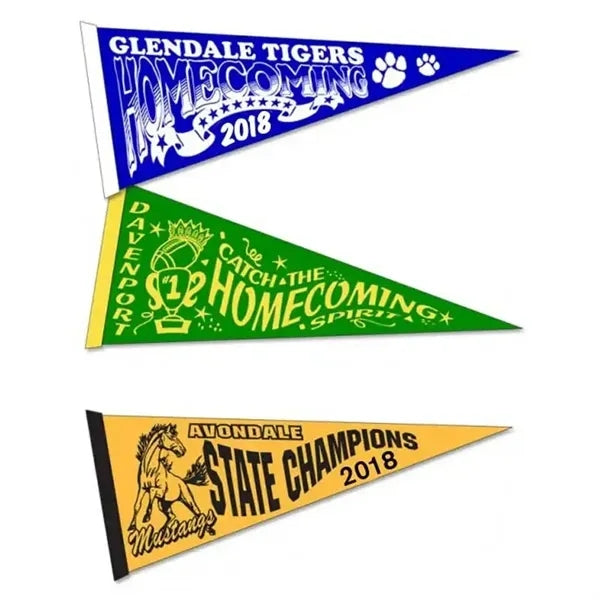 12" x 30" Mini Felt Pennant w/ Sewn Strip