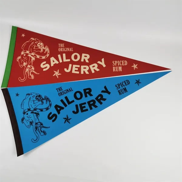 12" x 30" Mini Felt Pennant w/ Sewn Strip