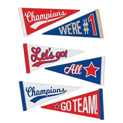 12" x 30" Mini Felt Pennant w/ Sewn Strip