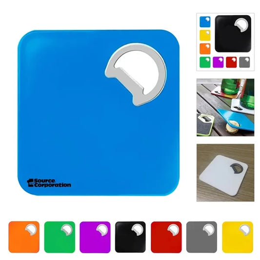 Square Coaster with Foam Bottom & Metal Corner