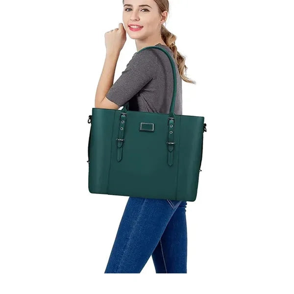 Pu Leather Laptop Tote Bag