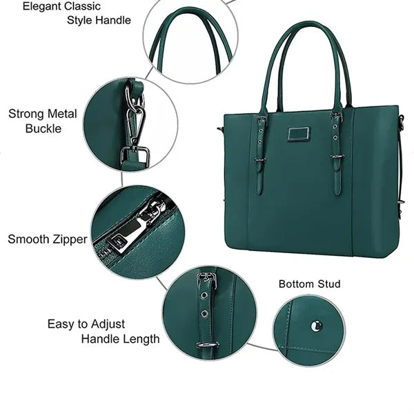 Pu Leather Laptop Tote Bag