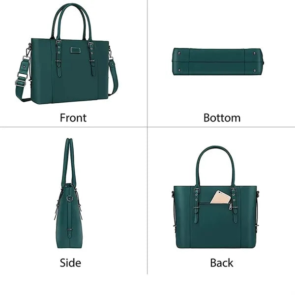 Pu Leather Laptop Tote Bag