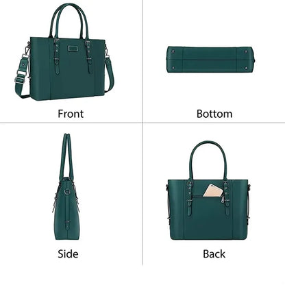 Pu Leather Laptop Tote Bag