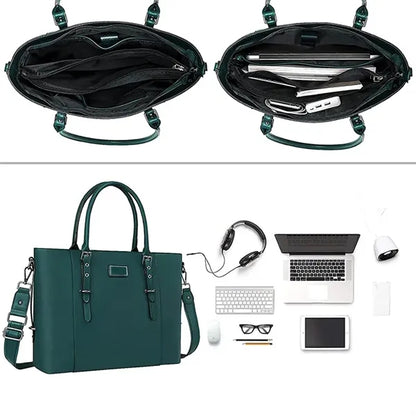 Pu Leather Laptop Tote Bag