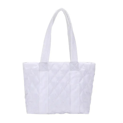 Quilted Puffer Down Cotton Winter Tote Bag