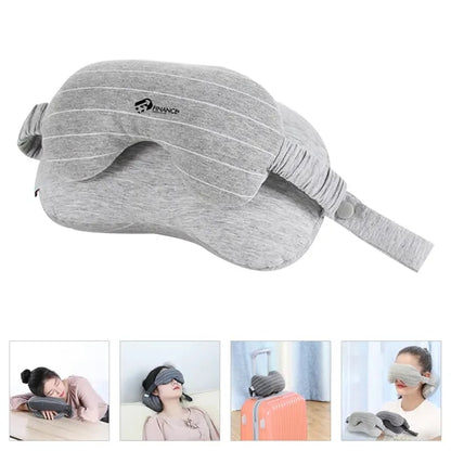 Two In One U Shaped Pillow With Eye Mask