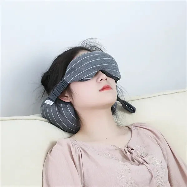 Two In One U Shaped Pillow With Eye Mask