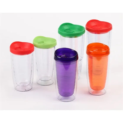 16Oz Double Wall Solid Clear Orbit Acrylic Tumbler