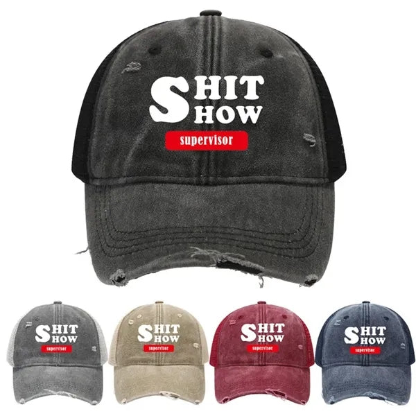 Pigment Dyed Washed Distressed Trucker Cap