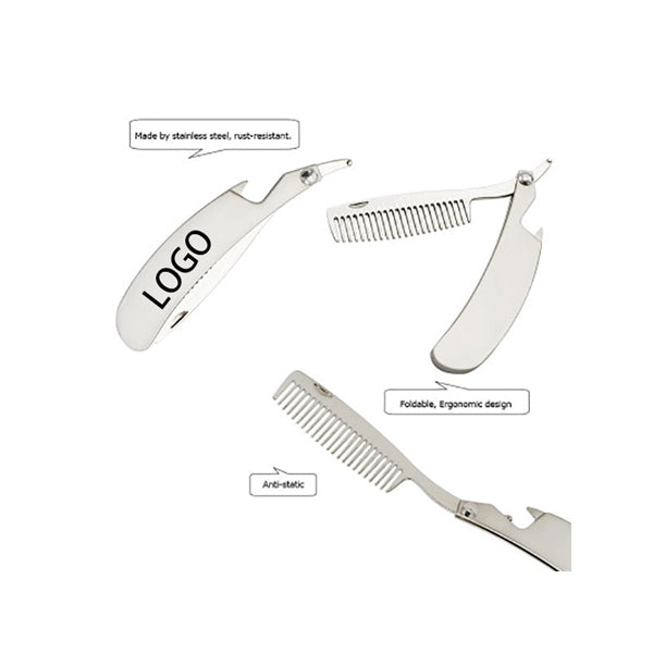 Metal  Beard Brush with Bottle Opener