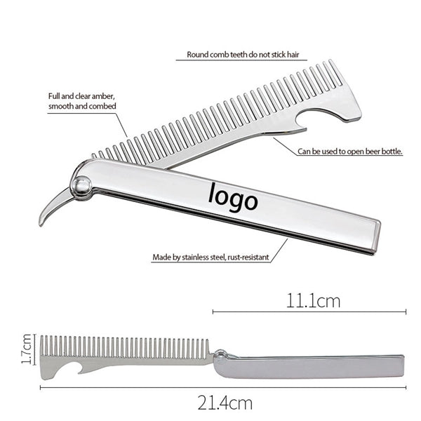 Folding Comb with Bottle Opener