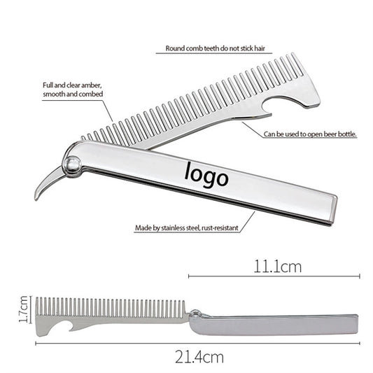 Folding Comb with Bottle Opener