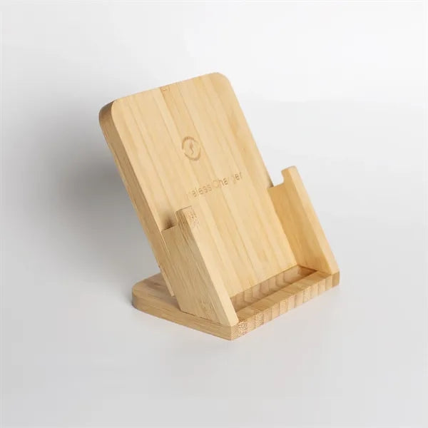 15W Bamboo Wireless Charger Stand