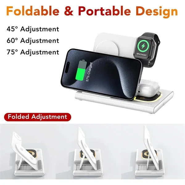 3 in 1 Foldable Charging Station for Apple Products