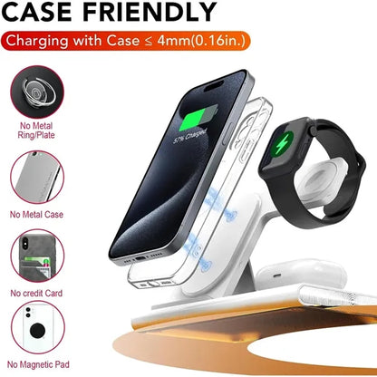 3 in 1 Foldable Charging Station for Apple Products