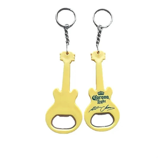 Guitar-Shaped Bottle Opener Keychain