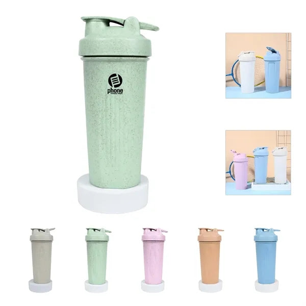 20oz Eco   Friendly Wheat Straw Shaker Bottle