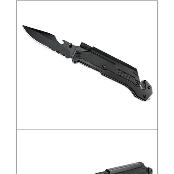 6 in 1 Survival Tactical Military Folding Pocket Knife