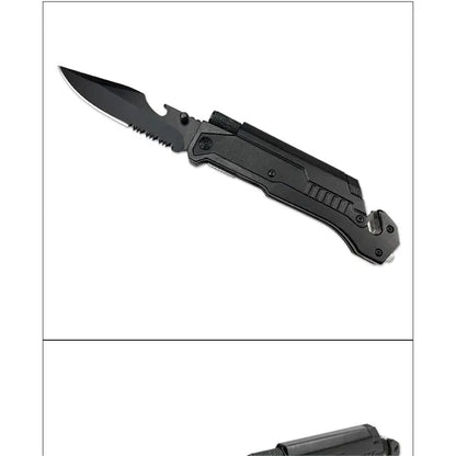 6 in 1 Survival Tactical Military Folding Pocket Knife