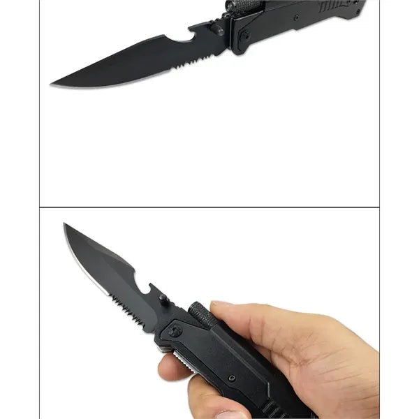 6 in 1 Survival Tactical Military Folding Pocket Knife