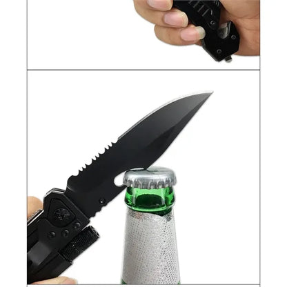 6 in 1 Survival Tactical Military Folding Pocket Knife