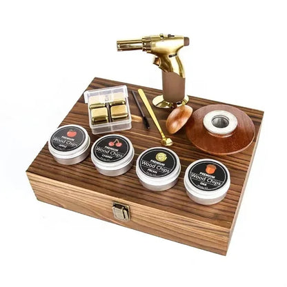 18pcs Whiskey Smoker Kit with Wooden Box Gift Set