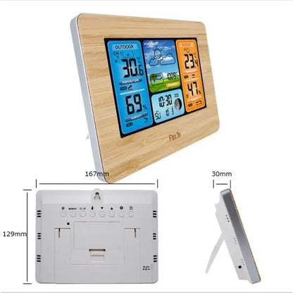 Wireless Weather Station Clock With Outdoor Sensor