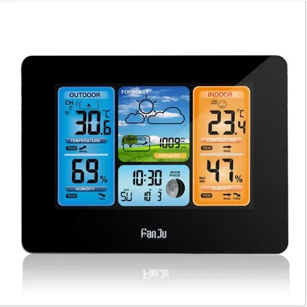 Wireless Weather Station Clock With Outdoor Sensor