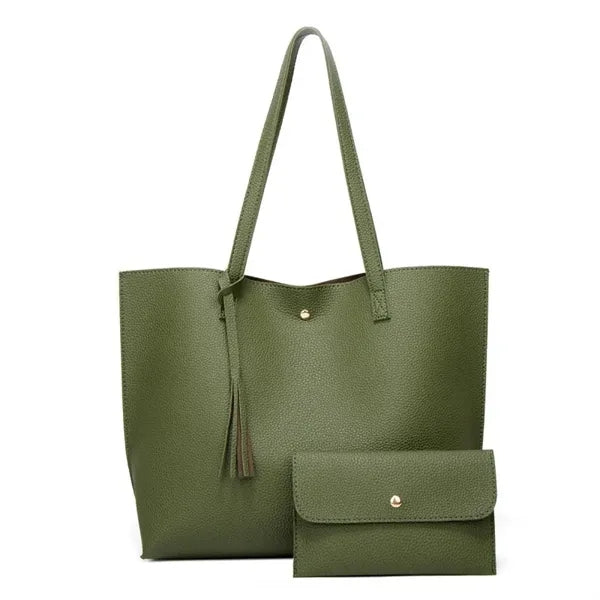 Women Pu Faux Leather Tote Bags