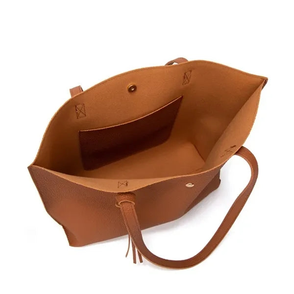 Women Pu Faux Leather Tote Bags