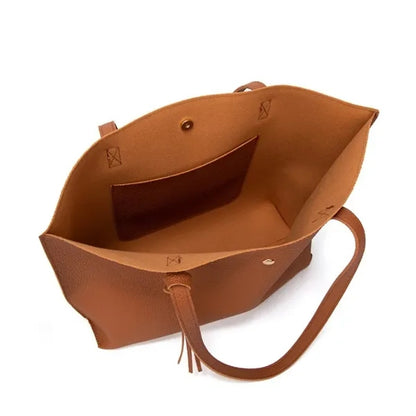 Women Pu Faux Leather Tote Bags