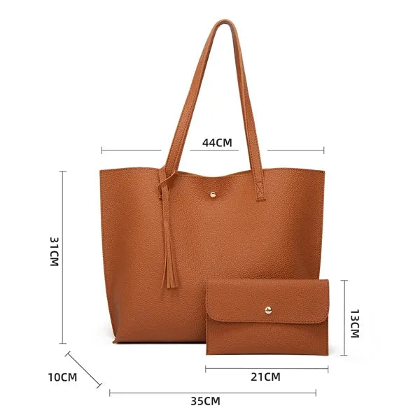Women Pu Faux Leather Tote Bags