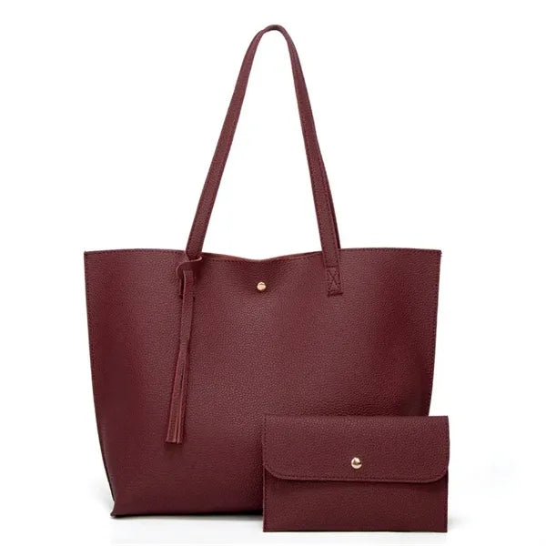 Women Pu Faux Leather Tote Bags