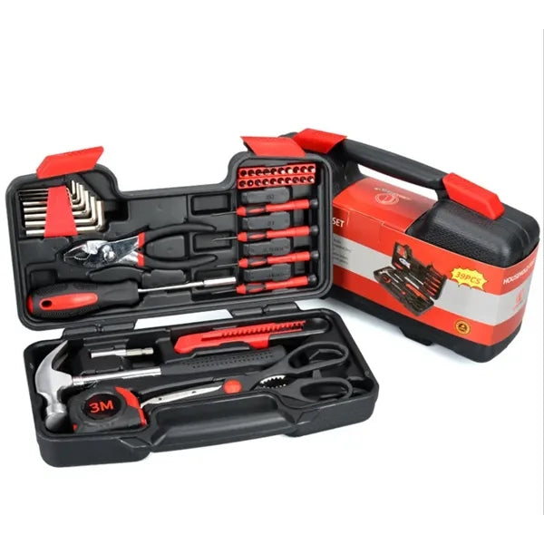 39 Piece Household Hand Tool & Repair Kit Set
