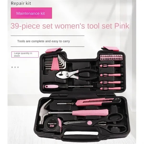39 Piece Household Hand Tool & Repair Kit Set