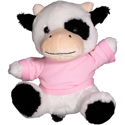 7" Plush Cow With T-Shirt