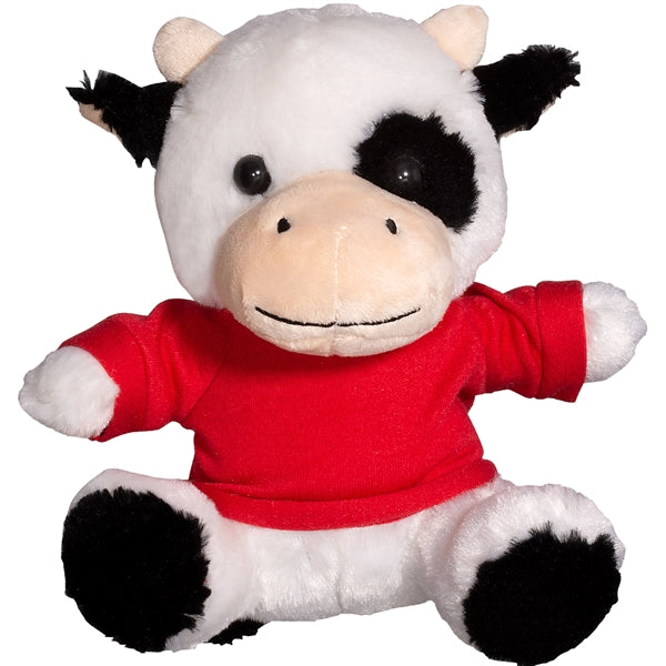 7" Plush Cow With T-Shirt