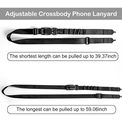 Adjustable Crossbody Phone Lanyard with Magnetic Buckle