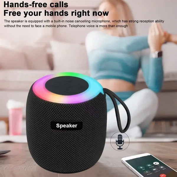 Wireless Bluetooth Speaker With Colorful RGB Night Light