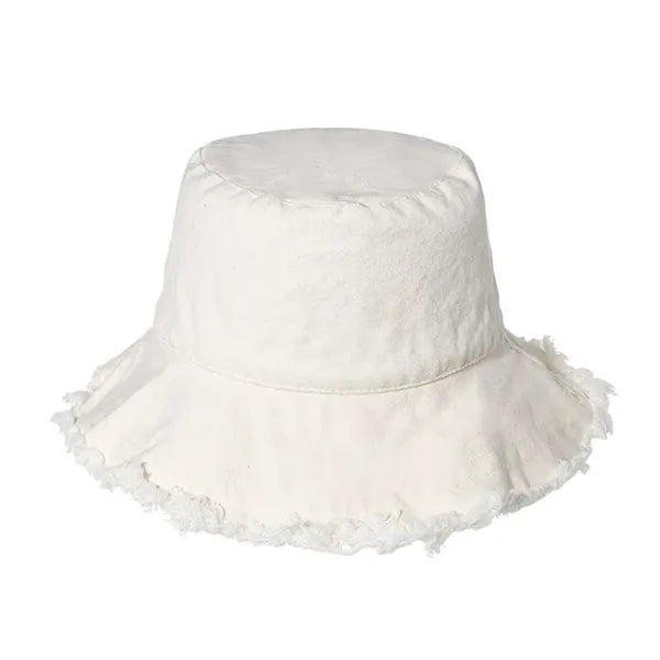 Wide Brim Cotton Sun Bucket Hat