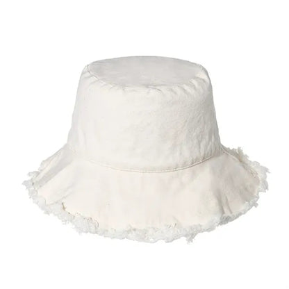 Wide Brim Cotton Sun Bucket Hat