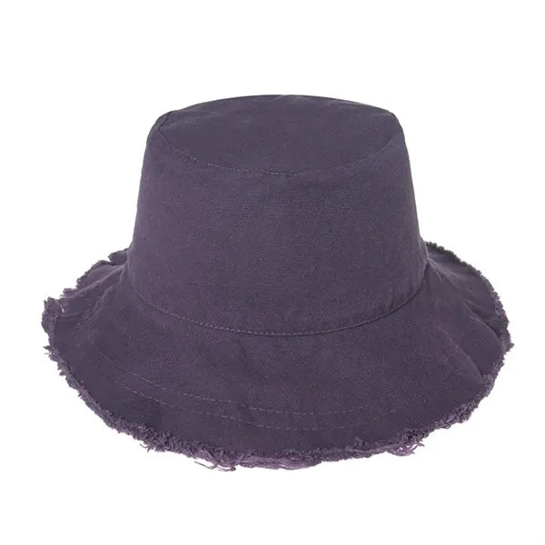 Wide Brim Cotton Sun Bucket Hat