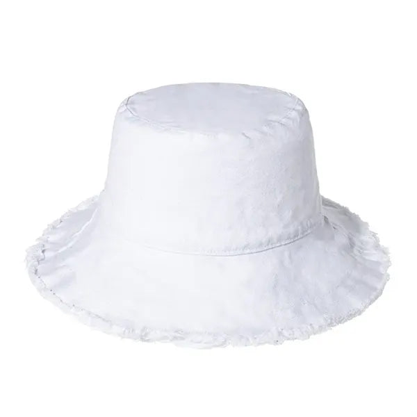 Wide Brim Cotton Sun Bucket Hat