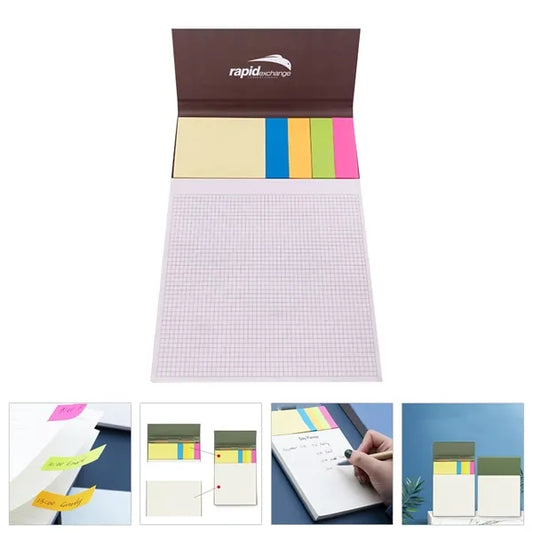 Business Notebook With Sticky Colored Notes